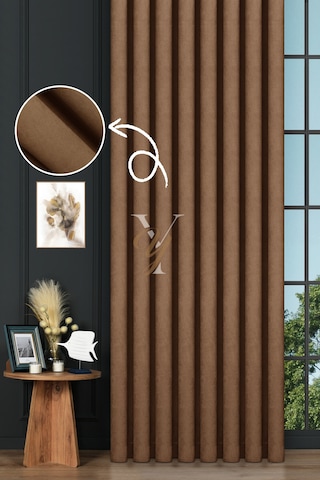 Petek Fon Perde V-1019 Sütlü Kahve Sütlü Kahve