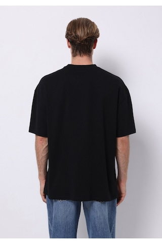 Colin's Colins Oversize Fit Yuvarlak Yaka Düz Erkek Siyah Kısa Kol Tişört Cl1076602 Q1.v1 Blk Siyah
