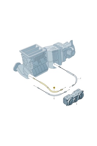 Vw Amarok 10-12 Kalorifer Ayak Bölme Kumanda Teli Sarı 7h1819833c