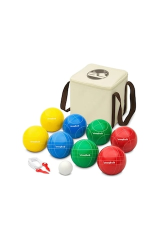 90 Mm Boccia Seti - 8 Küre Ve Taşıma Çantası Beyaz - Gri