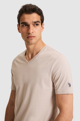 U.s. Polo Assn. Erkek Taş Tişört Basic 50326944-vr049 Taş Rengi