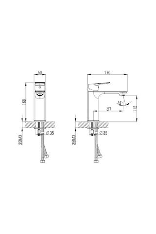 Turkuaz Cerastyle Ibiza Lavabo Bataryası Krom WM00105010000011