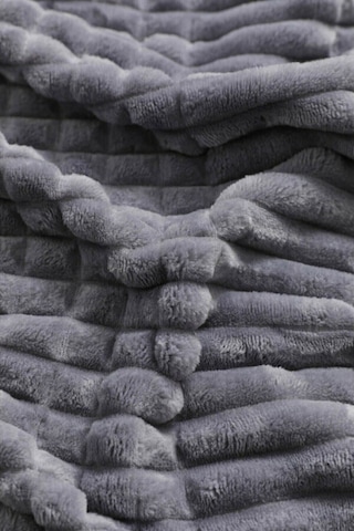 Merinos Modern Line 3 Parça Battaniye Seti - Koyu Gri Antrasit