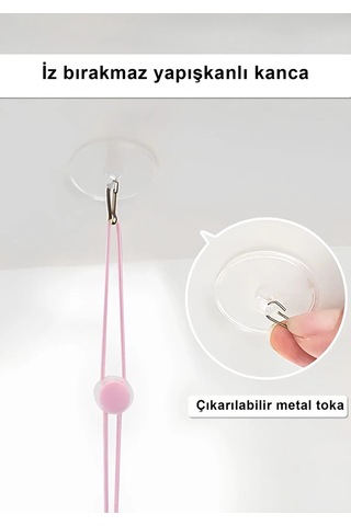 Pribor Tırtıl Kedi Oyuncağı, Kendinden Yapışkanlı, Zilli, Elastik İpli, Asılı Kedi Oyuncağı