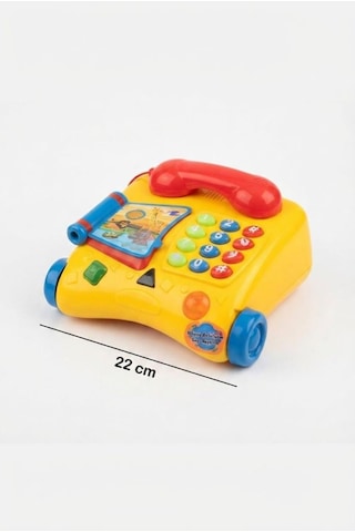 Işıklı Ve Sesli Türkçe Eğitici Tekerlekli Ve Çekmeli Hikaye Anlatan Sayı Sayan Oyuncak Telefon