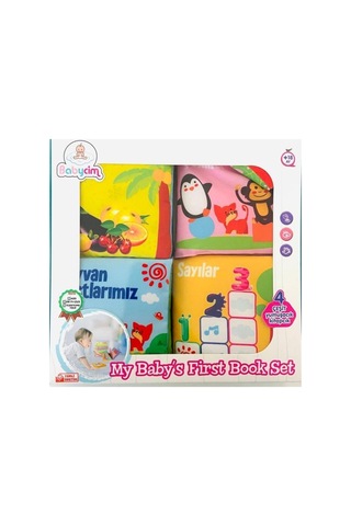 Babycim Bebeğimin İlk Kitap Seti Hışırtılı Bez Kitap 4 Çeşit