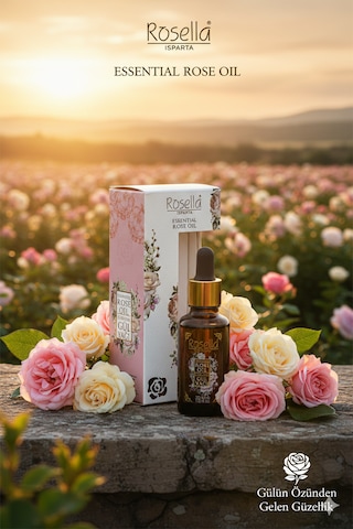 Rosella Esansiyel Doğal Gül Yağı 30 Ml