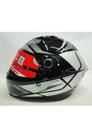 Mt Revenge 2 Hatax B2 Şeffaf Vizörlü V-14B Kask Parlak Gri - Siyah