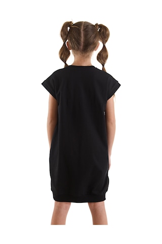 Denokids Magical Kız Çocuk Siyah Eteği Lastikli Yazlık Elbise