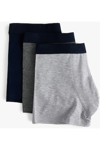 Koton Basic 3'Lü Boxer Seti Çok Renkli Lacivert 4Slm90093Mk