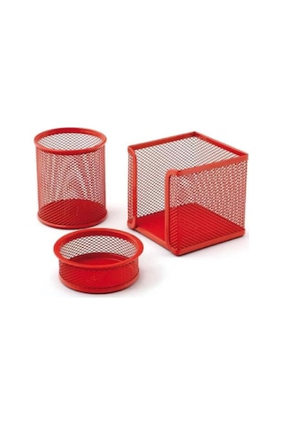 Need Masaüstü Perfore 3'lü Kırmızı Seti Nd-1027 Kırmızı