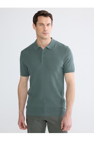 Lcwaıkıkı Classic Yeşil Polo Yaka Erkek Triko Tişört
