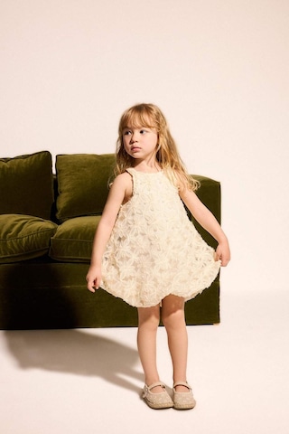 Defacto Floral Kolsuz Dantel Elbise Kız Bebek H6022a526smer105 Ekru-er105