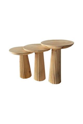 Çizgili Konik Mantar Sehpa (551384538)