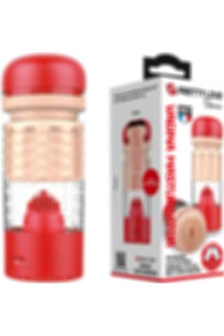 Lilitu Shop Pretty Love Dil Uyarım Titreşimli Realistik Suni Vajina Erkek Mastürbatör K