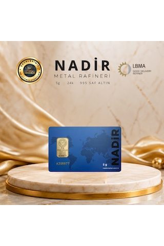 1 Adet 5 Gr 24 Ayar Altın 995 Nadir