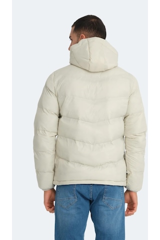 Slazenger World In Erkek Puffer Şişme Mont Kırık Beyaz Kırık Beyaz