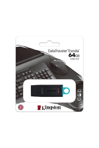 Kıngston 64 GB USB Bellek 3.2 Dt Exodıa Gen1 Dtx/64gb