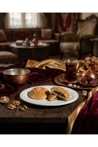 Ibrahim Burak Etiler Kerebicci Oğuz Şeker Ilavesiz Tereyağlı Hurmalı Mamül - Kurabiye 500 Gr
