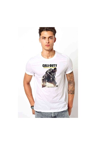 Call Of Duty Advanced Warfare Erkek Beyaz Tshirt