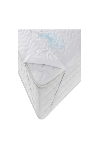 Divanev Kapitoneli Sıvı Geçirmez Alez 220x200 Cm Çift Kişilik Köşe Lastikli Beyaz