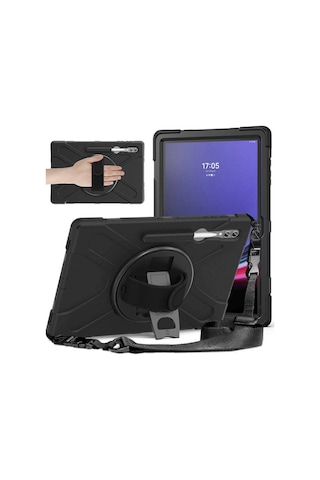 Samsung Galaxy X930 Tab S11 Ultra 14.6 Kılıf Amazing Tablet Kapak - Siyah Arka Kapak