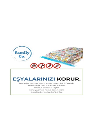 Family Co. Vakumlu Hurç Poşet Setleri 8 Parça 50x70-4, 60x80-4 Diğer