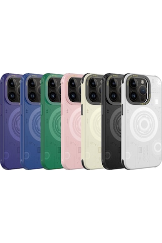 Apple Uyumlu iPhone 14 Pro Max Uyumlu Zore Wireless Şarj Özellikli Desenli Hot Kılıf-lacivert Lacivert -