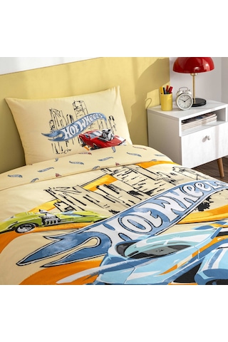 Taç Lisanslı Hot Wheels Winner Pamuk Tek Kişilik Nevresim Takımı 000000001000051974 Çok Renkli