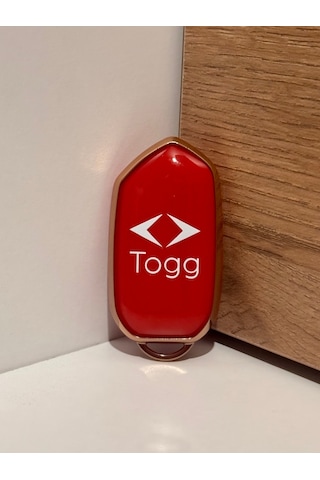 Amblemli Togg T10x-t10f Uyumlu Anahtar Kılıfı Kırmızı