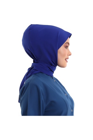 Tesettür Boyun Bağlamalı Bone - 4816 Saks Mavisi-5841 - 4816 Saks Mavisi