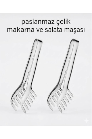 2'li Makarna Maşası/paslanmaz Çelik Pratik Servis Maşası/mutfak Maşası