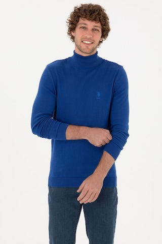 U.S. Polo Assn. Erkek Slim Fit Yarım Balıkçı Yaka Saks Kazak 50288887-VR045