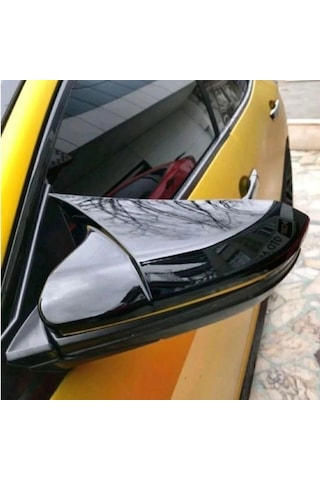 Honda Civic FC5 2016 2017 2018 2019 İle Uyumlu Araca Özel Yarasa Batman Piano Black Ayna Kapağı Takımı