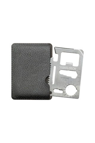 Swiss Tech 15-ın-1 Credit Card Multi-tool Stainless Steel Siyah