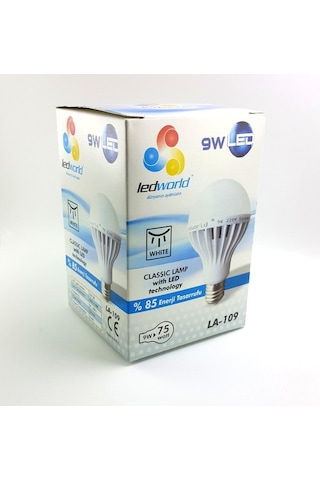 Ledworld 9W Beyaz Led Ampul E27 Duy - 5 Adet