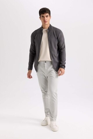 DeFacto Yazlık Gabardin Chino Kanvas Pantolon Slim Fit Dar Kesim Dar Paça Cepli B2089AX25SPGR296