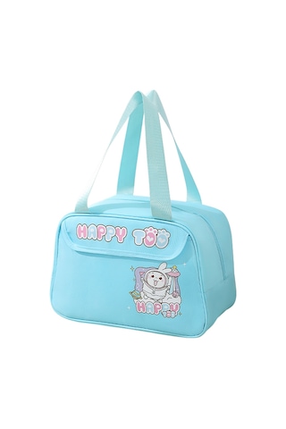 Jian Fan Karikatürlü Eğlenceli Is Koruma Çantası Yemek Kutusu-mavi Mavi