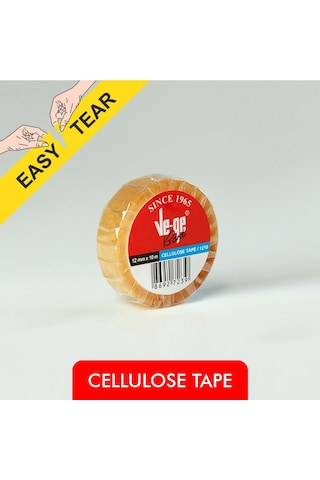 Vege 12x10 Mt Selefon Bant Cellulose Tape 3 Adet