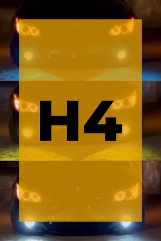 H4 - 3 Renk Xenon Şimşek Etkili 3 Renk Deli Mavi - Sarı- Kristal Beyaz Led Zenon Led Xenon