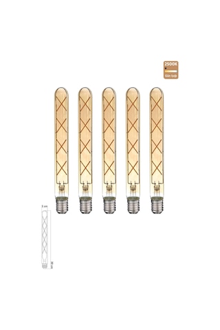 Rustik Led Çubuk Ampul E27 8w 2500k Gün Işığı 5'li Erd-38