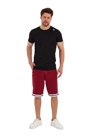 Adams Erkek Polyester Beyaz Şeritli Basketbol Şort 001