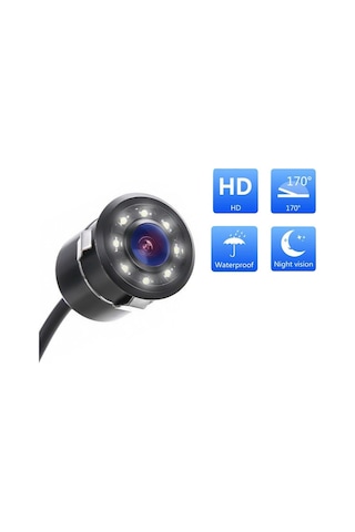 Park Sensörü Geri Görüş Kamerası 23Mm 8 Ledli Gece Görüşlü