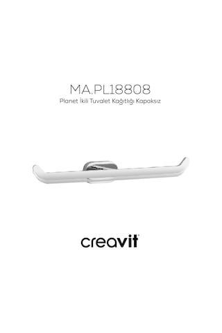 Creavit PL18808 Planet İkili Tuvalet Kağıtlığı Kapaksız Krom