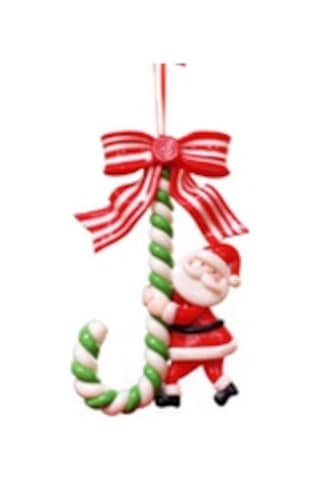 Kangvka Noel Ata-kardan Adam Şeker Kamışı Bow Dekoratif Ası Seti - Ev, Ağaç, Parti Süsleri Reçine, Hafif, Dayanıklı