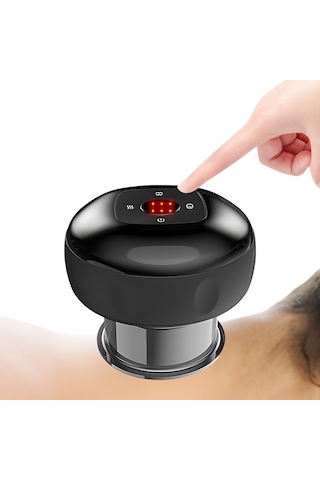 Hfambition Evde Kullanıma Elektrikli Akülü Geniş Vücut Masajı, Isıtma Ve Suction Özelliği, 12 Seviye Ayar, 20 Dakika Otomatik Kapatma, Type-c Şarjlı