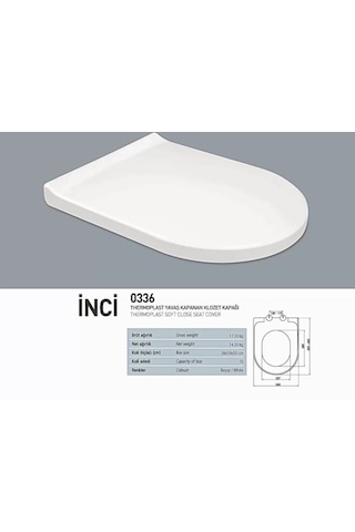 Nkp İnci Thermoplast Yavaş Kapanan Klozet Kapağı - Nkp0336