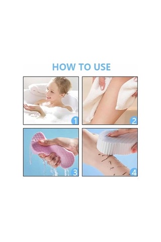 Fortunelane 2 Adet 3d Duş Sporu - Yumuşak Pva Deri Ölü Hücrelerini Temizleyen Kuru Cilde Uygun Gelen Alet Diğer