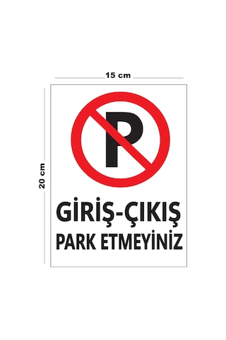 Lucena Metal Giriş Çıkış Park Etmeyiniz 15 Cm X 20 Cm Uyarı Levhası Yönlendirme Tabelası Lucena Metal Giriş Çıkış Park Etmeyiniz 15 Cm X 20 Cm Uyarı Levhası Yönlendirme Tabelası