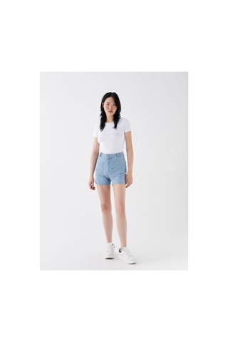 LC Waikiki Alıta Cıty Farkıyla Lcw Jeans İndigo Denim Düz Standart & Regular Kadın Jean Şort İndigo - 925403567 İndigo